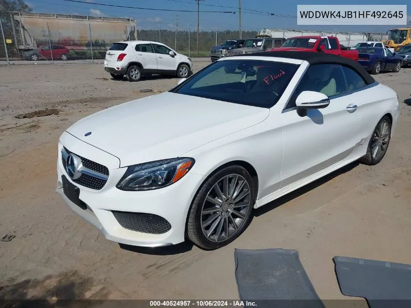 2017 Mercedes-Benz C 300 VIN: WDDWK4JB1HF492645 Lot: 40524957