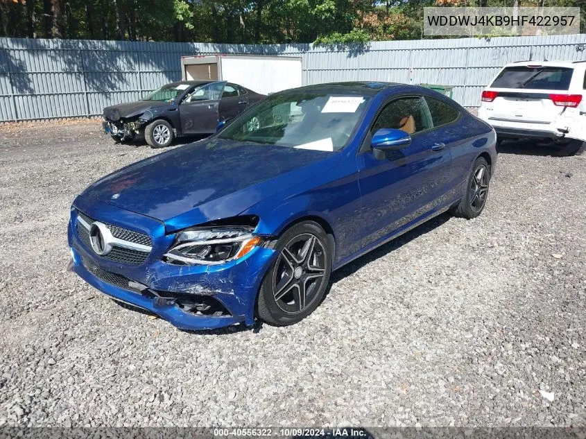 2017 Mercedes-Benz C 300 4Matic VIN: WDDWJ4KB9HF422957 Lot: 40556322