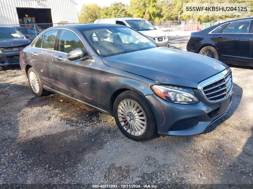 2017 Mercedes-Benz C 300 4Matic VIN: 55SWF4KB5HU204125 Lot: 40573993