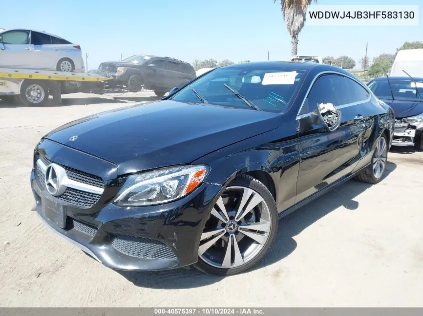 2017 Mercedes-Benz C 300 VIN: WDDWJ4JB3HF583130 Lot: 40575397