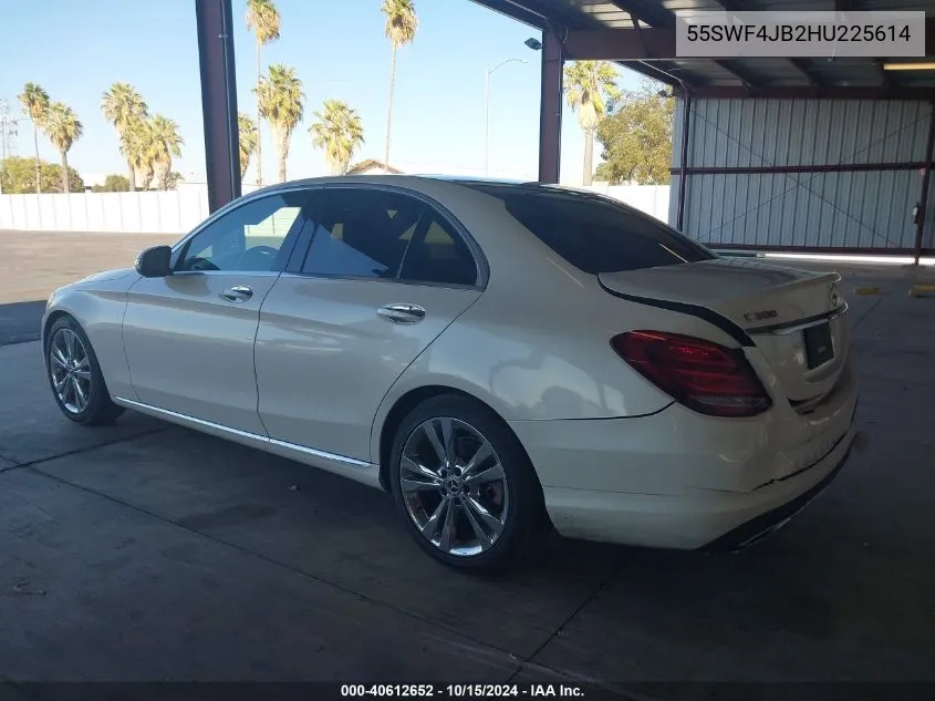 2017 Mercedes-Benz C 300 Luxury/Sport VIN: 55SWF4JB2HU225614 Lot: 40612652