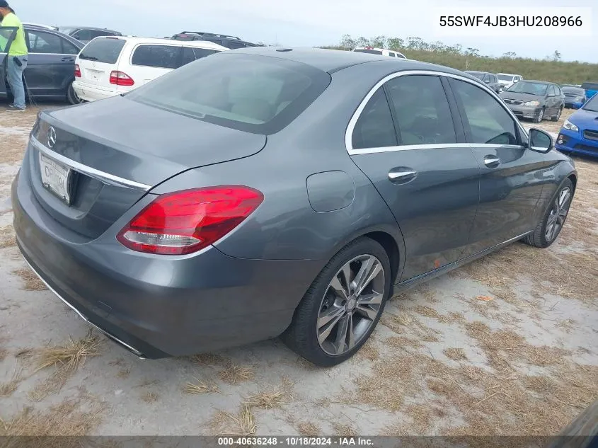 2017 Mercedes-Benz C 300 Luxury/Sport VIN: 55SWF4JB3HU208966 Lot: 40636248