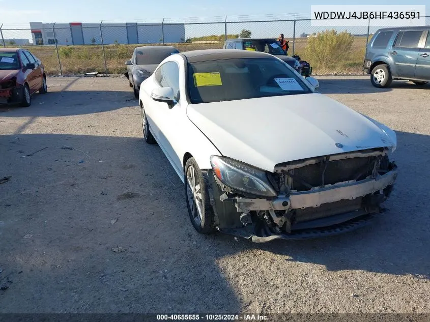 2017 Mercedes-Benz C 300 VIN: WDDWJ4JB6HF436591 Lot: 40655655