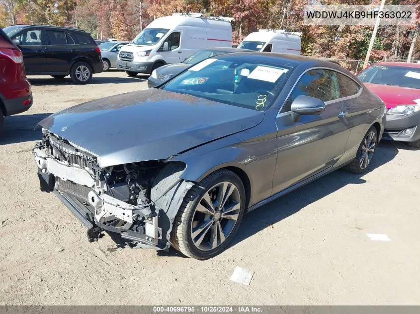 2017 Mercedes-Benz C 300 4Matic VIN: WDDWJ4KB9HF363022 Lot: 40696795