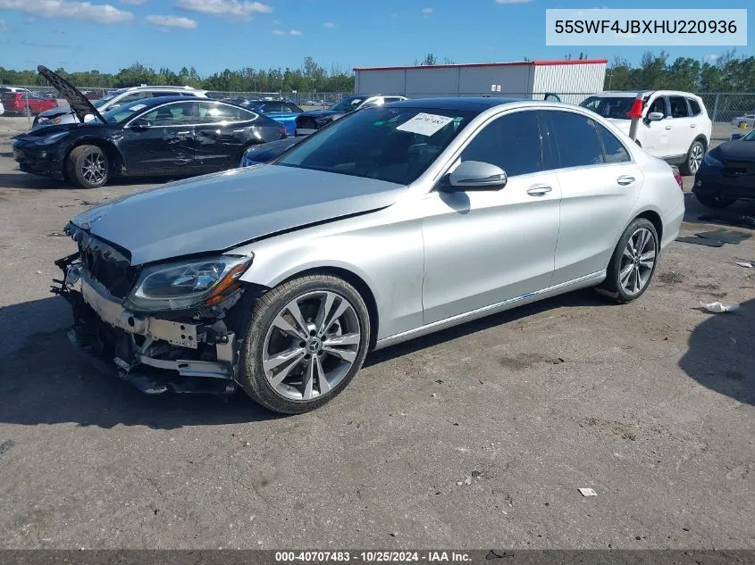 2017 Mercedes-Benz C 300 Luxury/Sport VIN: 55SWF4JBXHU220936 Lot: 40707483