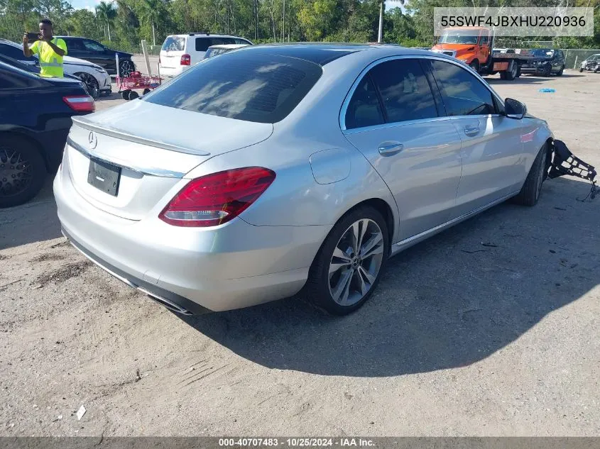 2017 Mercedes-Benz C 300 Luxury/Sport VIN: 55SWF4JBXHU220936 Lot: 40707483