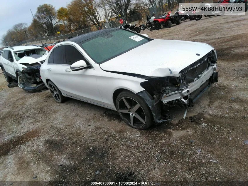 2017 Mercedes-Benz C 300 4Matic/Luxury 4Matic/Sport 4Matic VIN: 55SWF4KB8HU199793 Lot: 40738081