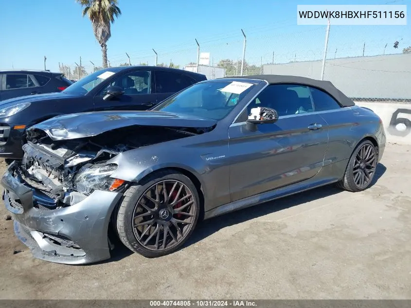 2017 Mercedes-Benz Amg C 63 S VIN: WDDWK8HBXHF511156 Lot: 40744805