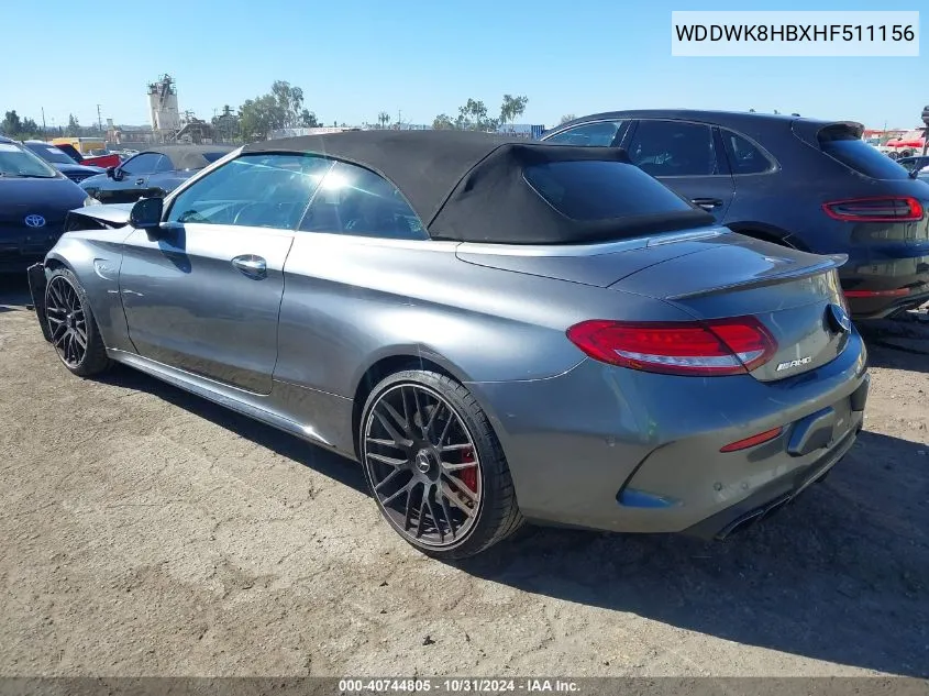 2017 Mercedes-Benz Amg C 63 S VIN: WDDWK8HBXHF511156 Lot: 40744805