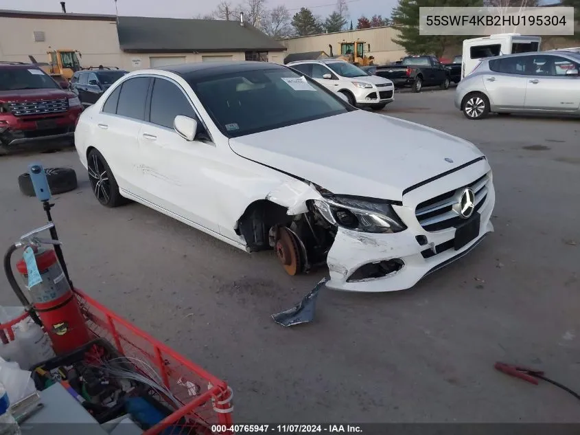 2017 Mercedes-Benz C 300 4Matic/Luxury 4Matic/Sport 4Matic VIN: 55SWF4KB2HU195304 Lot: 40765947