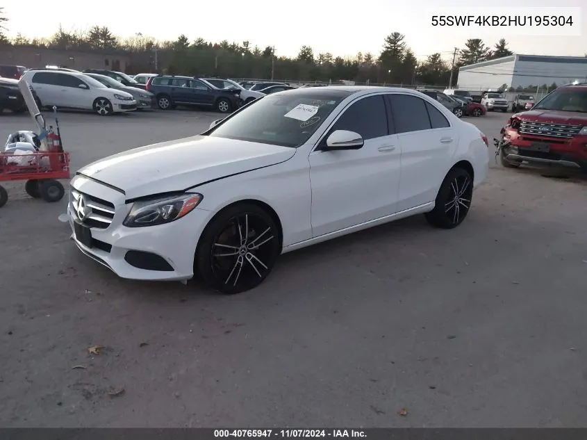 2017 Mercedes-Benz C 300 4Matic/Luxury 4Matic/Sport 4Matic VIN: 55SWF4KB2HU195304 Lot: 40765947