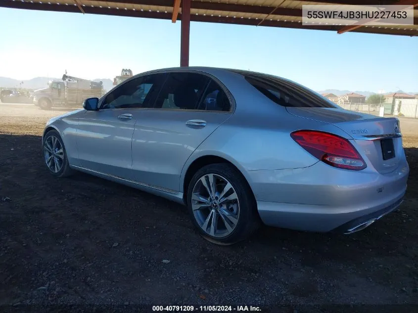 2017 Mercedes-Benz C 300 Luxury/Sport VIN: 55SWF4JB3HU227453 Lot: 40791209