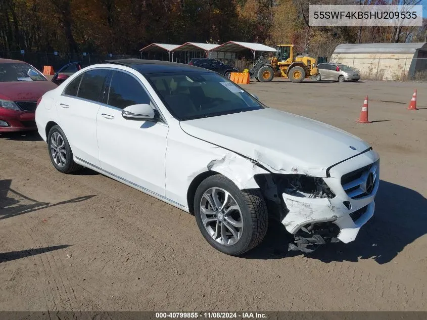 2017 Mercedes-Benz C 300 4Matic/Luxury 4Matic/Sport 4Matic VIN: 55SWF4KB5HU209535 Lot: 40799855