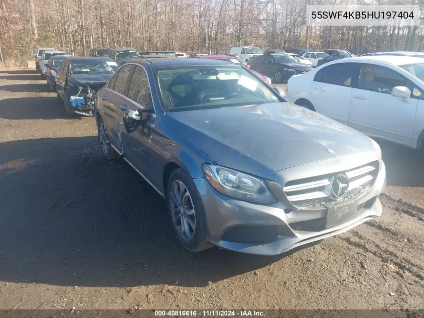 2017 Mercedes-Benz C-Class C 300 VIN: 55SWF4KB5HU197404 Lot: 40816616