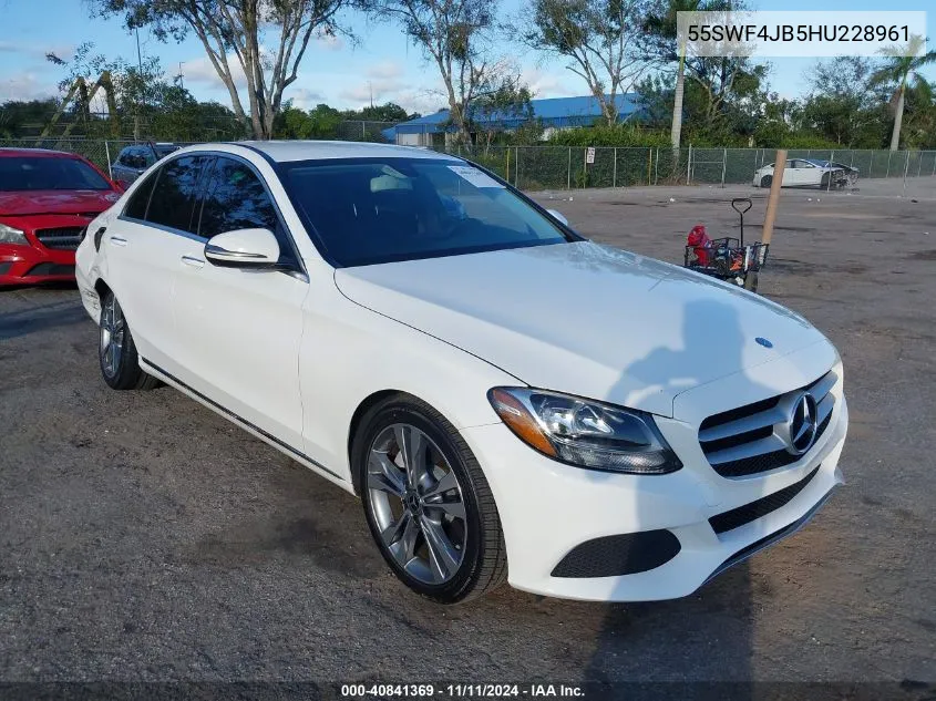 2017 Mercedes-Benz C 300 Luxury/Sport VIN: 55SWF4JB5HU228961 Lot: 40841369