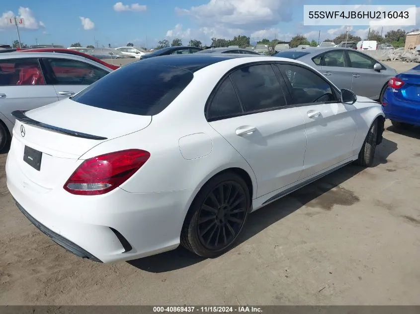 55SWF4JB6HU216043 2017 Mercedes-Benz C 300 Luxury/Sport