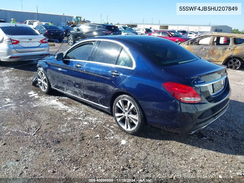 2017 Mercedes-Benz C 300 Luxury/Sport VIN: 55SWF4JB5HU207849 Lot: 40898958