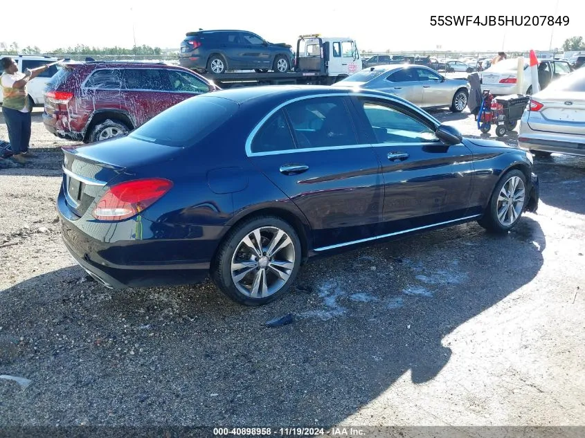 2017 Mercedes-Benz C 300 Luxury/Sport VIN: 55SWF4JB5HU207849 Lot: 40898958