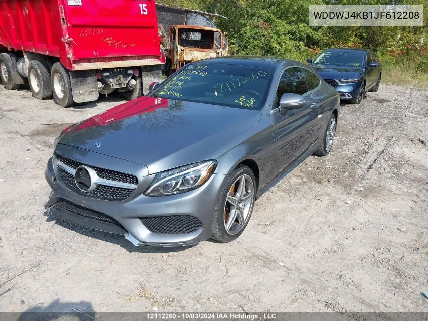 2018 Mercedes-Benz C 300 4Matic VIN: WDDWJ4KB1JF612208 Lot: 12112260