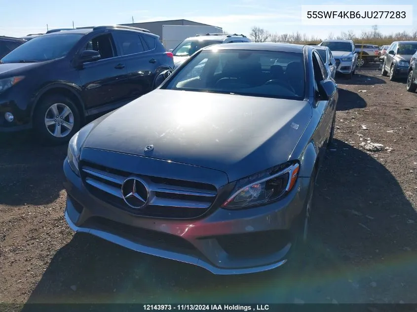 2018 Mercedes-Benz C-Class VIN: 55SWF4KB6JU277283 Lot: 12143973