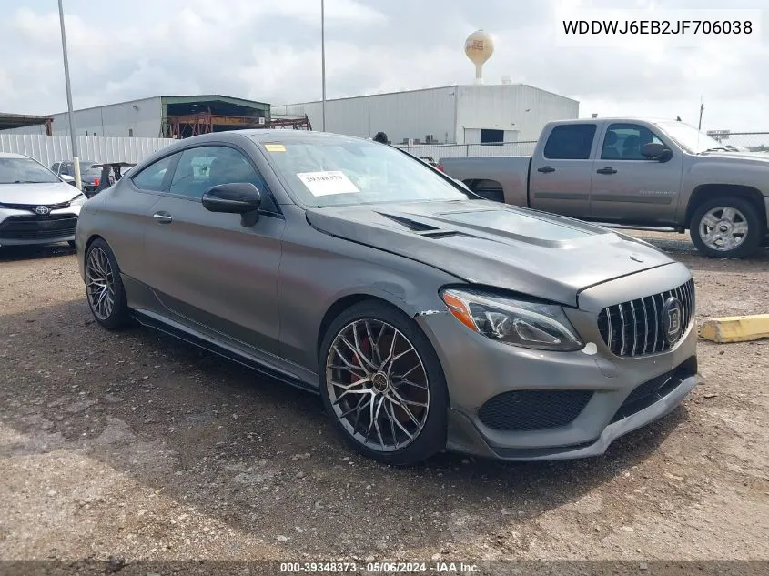 2018 Mercedes-Benz Amg C 43 4Matic VIN: WDDWJ6EB2JF706038 Lot: 39348373