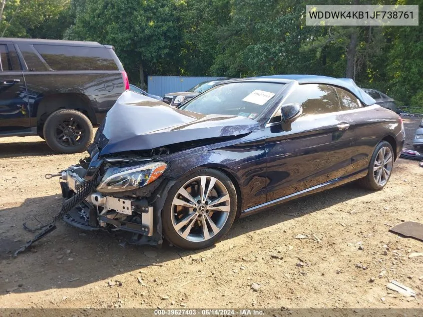 2018 Mercedes-Benz C 300 4Matic VIN: WDDWK4KB1JF738761 Lot: 39627403