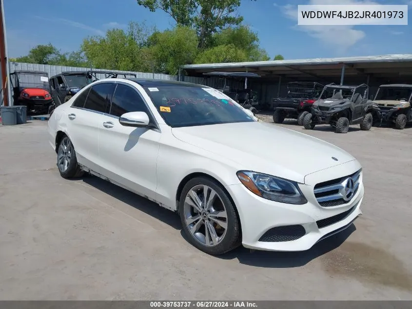 2018 Mercedes-Benz C 300 VIN: WDDWF4JB2JR401973 Lot: 39753737