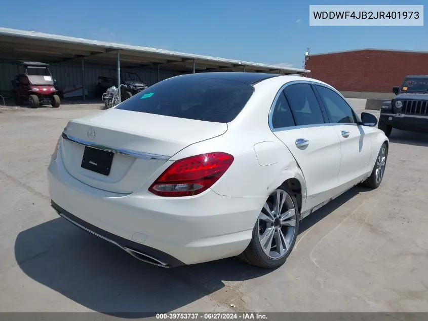 2018 Mercedes-Benz C 300 VIN: WDDWF4JB2JR401973 Lot: 39753737