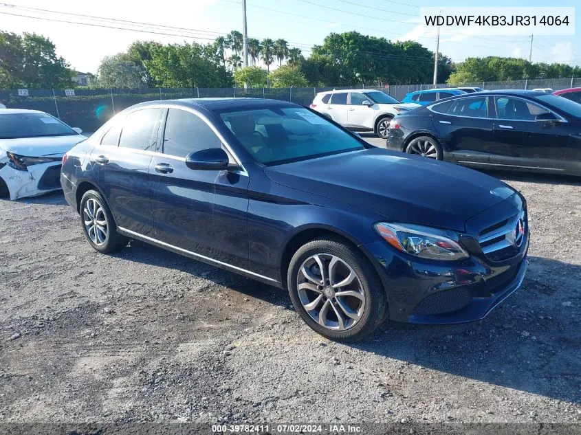 2018 Mercedes-Benz C 300 4Matic VIN: WDDWF4KB3JR314064 Lot: 39782411