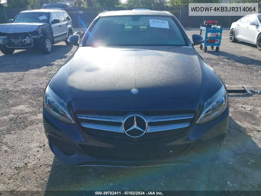 2018 Mercedes-Benz C 300 4Matic VIN: WDDWF4KB3JR314064 Lot: 39782411