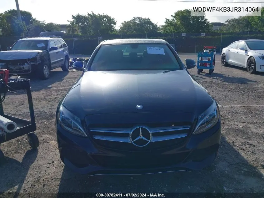 2018 Mercedes-Benz C 300 4Matic VIN: WDDWF4KB3JR314064 Lot: 39782411