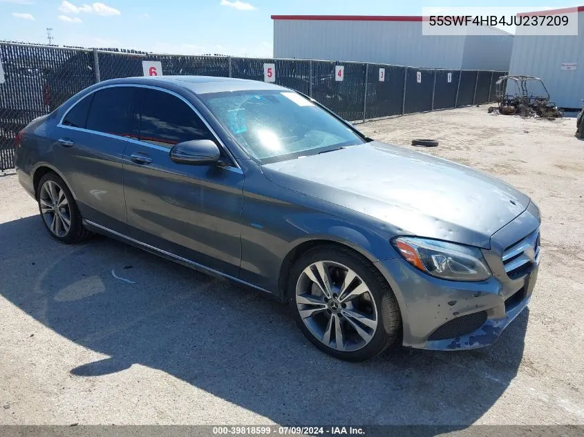 2018 Mercedes-Benz C 350E VIN: 55SWF4HB4JU237209 Lot: 39818599