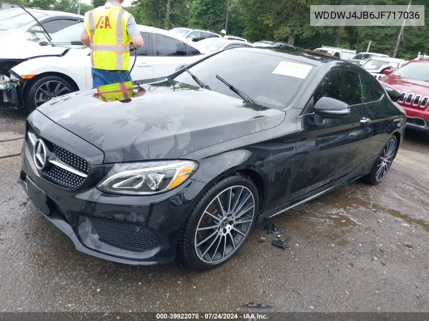 2018 Mercedes-Benz C 300 VIN: WDDWJ4JB6JF717036 Lot: 39922078