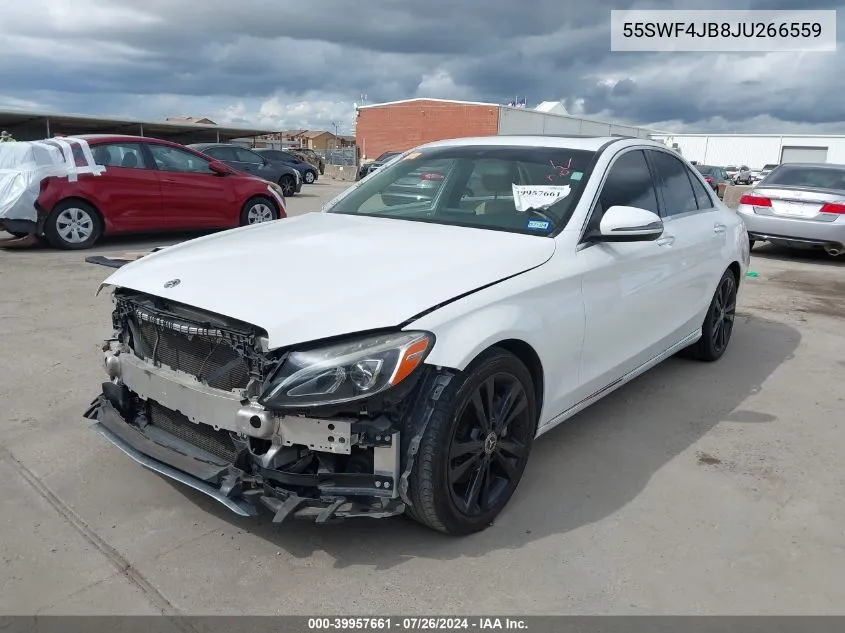 2018 Mercedes-Benz C 300 VIN: 55SWF4JB8JU266559 Lot: 39957661