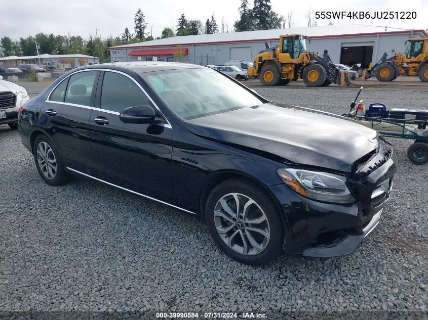 2018 Mercedes-Benz C 300 4Matic VIN: 55SWF4KB6JU251220 Lot: 39990584