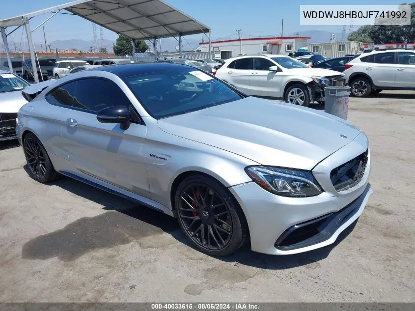 2018 Mercedes-Benz Amg C 63 S VIN: WDDWJ8HB0JF741992 Lot: 40033615