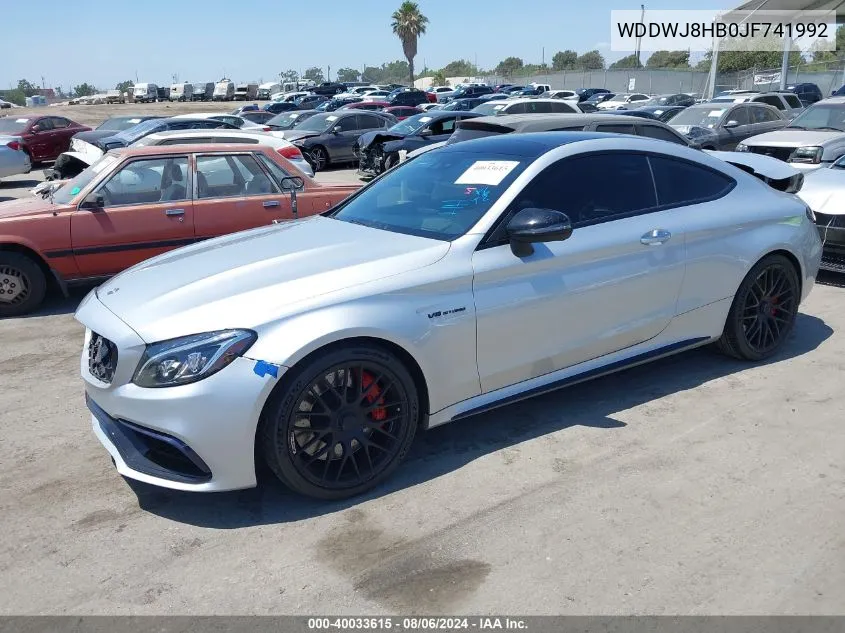 2018 Mercedes-Benz Amg C 63 S VIN: WDDWJ8HB0JF741992 Lot: 40033615