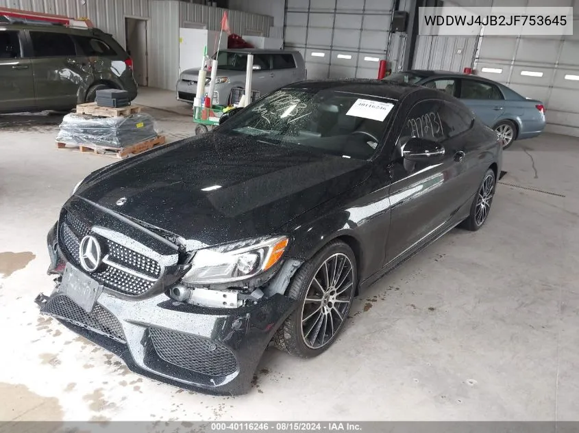 2018 Mercedes-Benz C 300 VIN: WDDWJ4JB2JF753645 Lot: 40116246