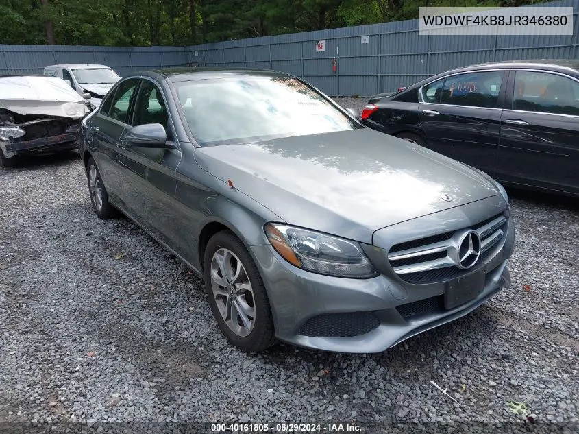 2018 Mercedes-Benz C 300 4Matic VIN: WDDWF4KB8JR346380 Lot: 40161805