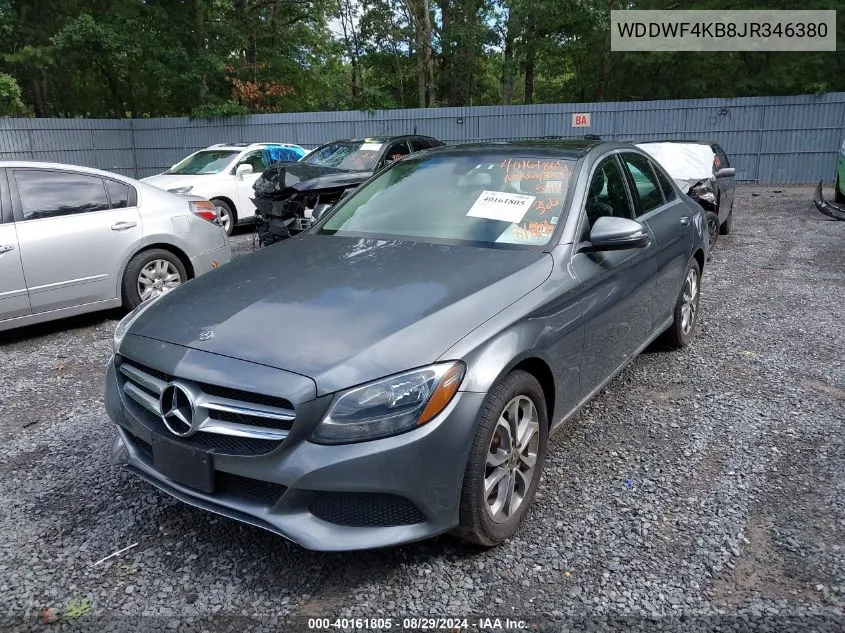 2018 Mercedes-Benz C 300 4Matic VIN: WDDWF4KB8JR346380 Lot: 40161805