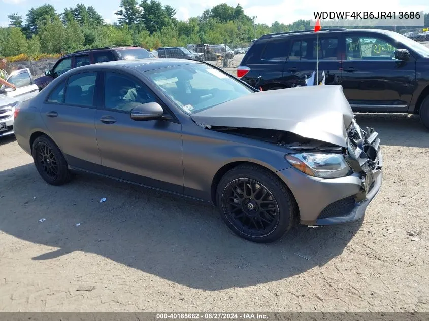 2018 Mercedes-Benz C 300 4Matic VIN: WDDWF4KB6JR413686 Lot: 40165662