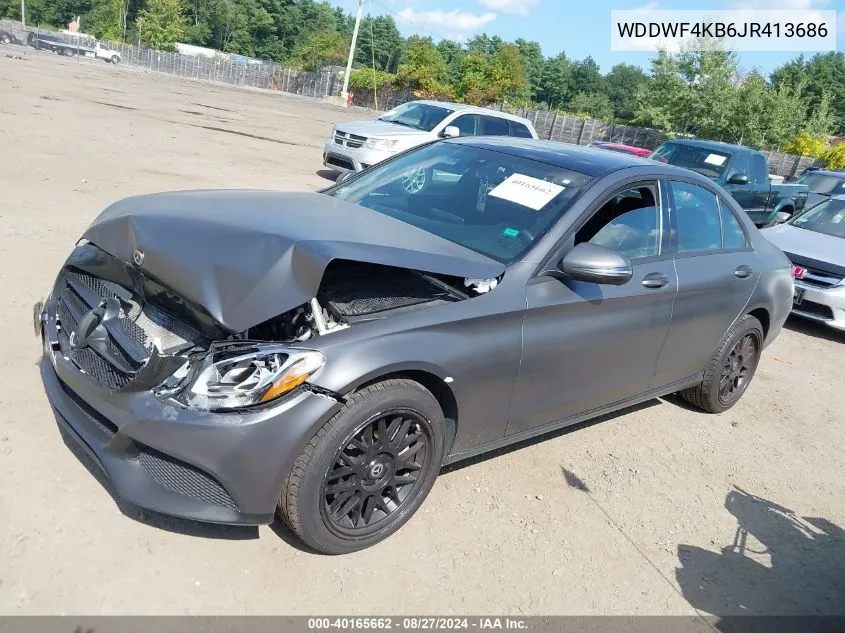 2018 Mercedes-Benz C 300 4Matic VIN: WDDWF4KB6JR413686 Lot: 40165662