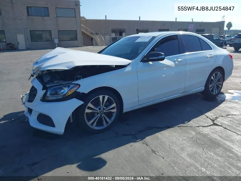 2018 Mercedes-Benz C 300 300 VIN: 55SWF4JB8JU254847 Lot: 40181432