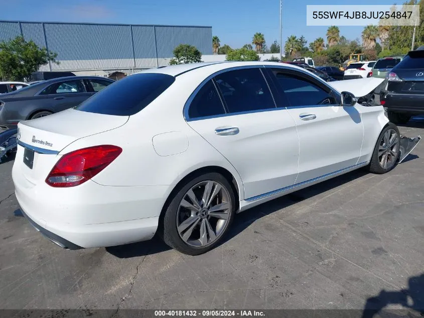 2018 Mercedes-Benz C 300 300 VIN: 55SWF4JB8JU254847 Lot: 40181432