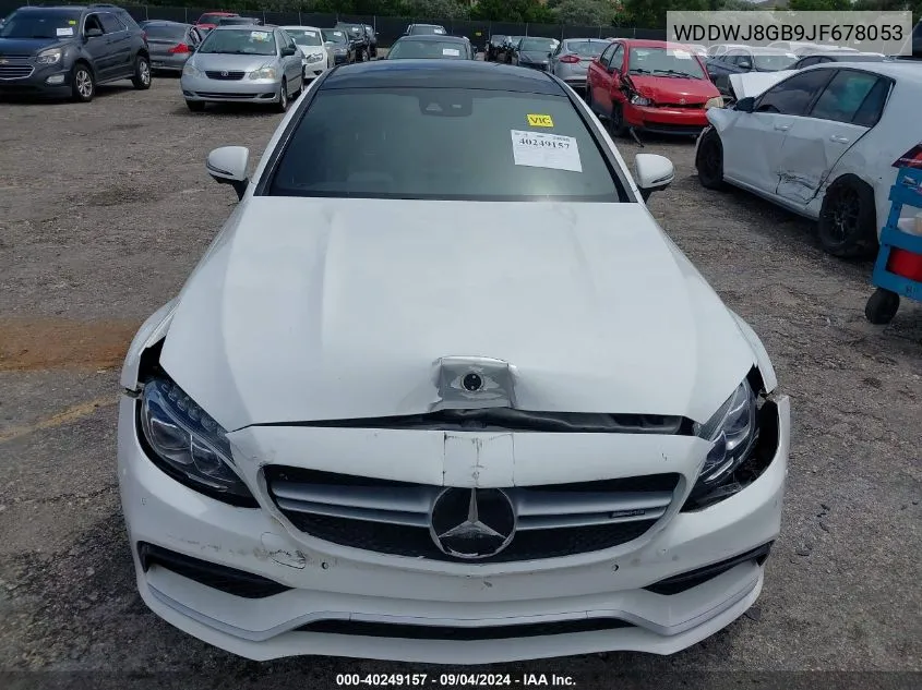 2018 Mercedes-Benz Amg C 63 VIN: WDDWJ8GB9JF678053 Lot: 40249157