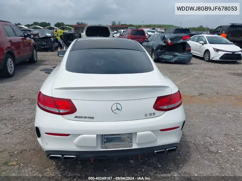 2018 Mercedes-Benz Amg C 63 VIN: WDDWJ8GB9JF678053 Lot: 40249157