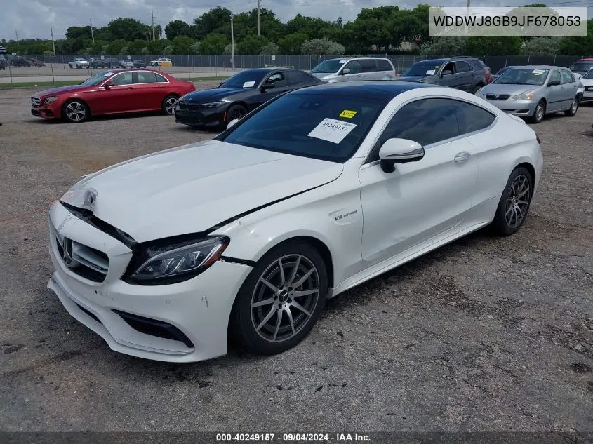 2018 Mercedes-Benz Amg C 63 VIN: WDDWJ8GB9JF678053 Lot: 40249157