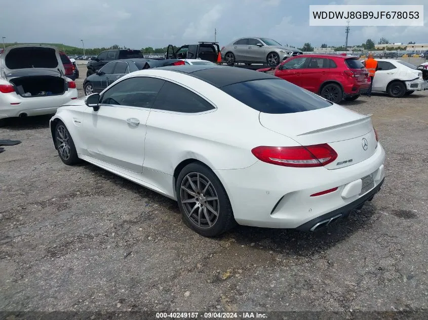 2018 Mercedes-Benz Amg C 63 VIN: WDDWJ8GB9JF678053 Lot: 40249157