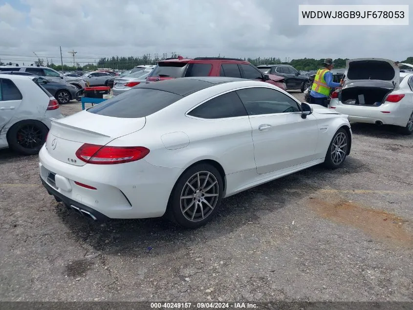 2018 Mercedes-Benz Amg C 63 VIN: WDDWJ8GB9JF678053 Lot: 40249157