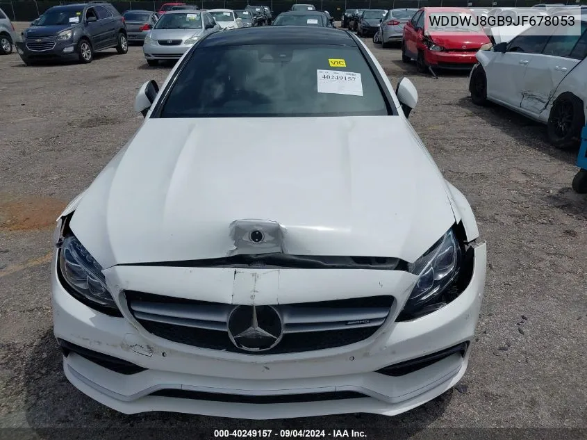 2018 Mercedes-Benz Amg C 63 VIN: WDDWJ8GB9JF678053 Lot: 40249157